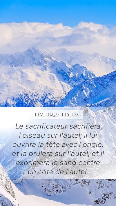 Lévitique 1:15 LSG Bible Verse Image
