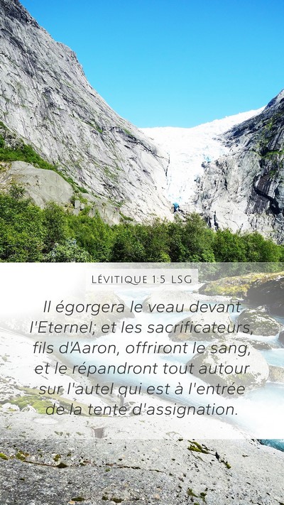 Lévitique 1:5 LSG Bible Verse Image