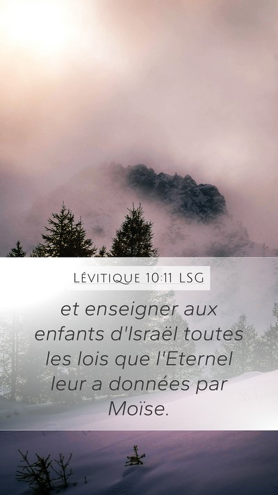 Lévitique 10:11 LSG Bible Verse Image