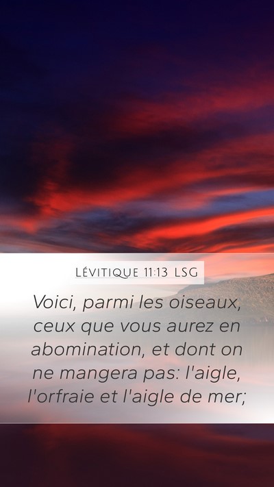 Lévitique 11:13 LSG Mobile Phone Wallpaper - Voici, parmi les oiseaux, ceux que vous aurez en - Mobile Bible Verse Wallpaper