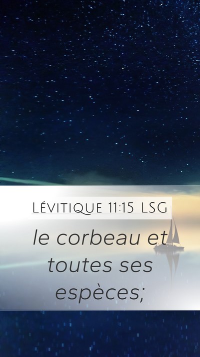 Lévitique 11:15 LSG Mobile Phone Wallpaper - le corbeau et toutes ses - Mobile Bible Verse Wallpaper