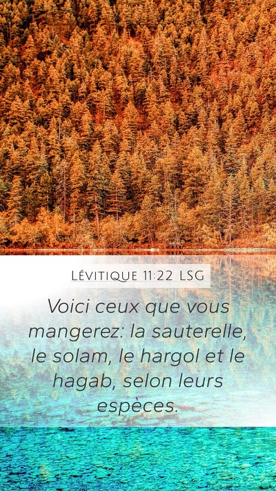 Lévitique 11:22 LSG Mobile Phone Wallpaper - Voici ceux que vous mangerez: la sauterelle, le - Mobile Bible Verse Wallpaper