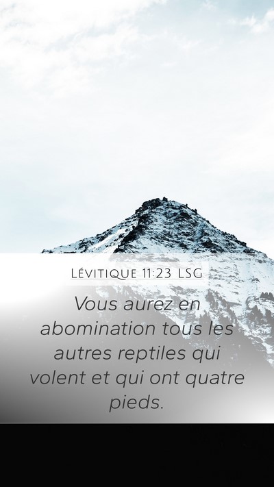 Lévitique 11:23 LSG Bible Verse Image