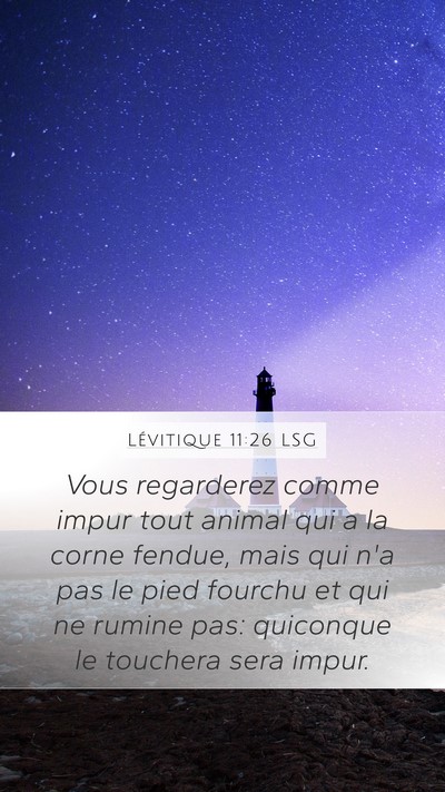 Lévitique 11:26 LSG Bible Verse Image
