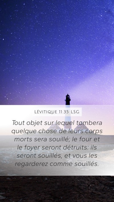 Lévitique 11:35 LSG Bible Verse Image