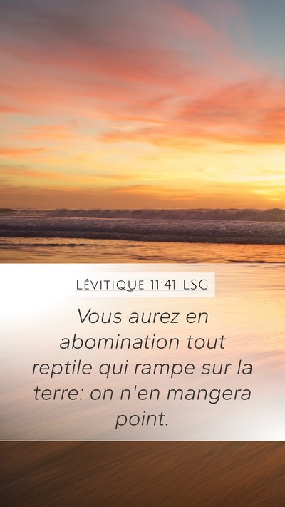 Lévitique 11:41 LSG Bible Verse Image