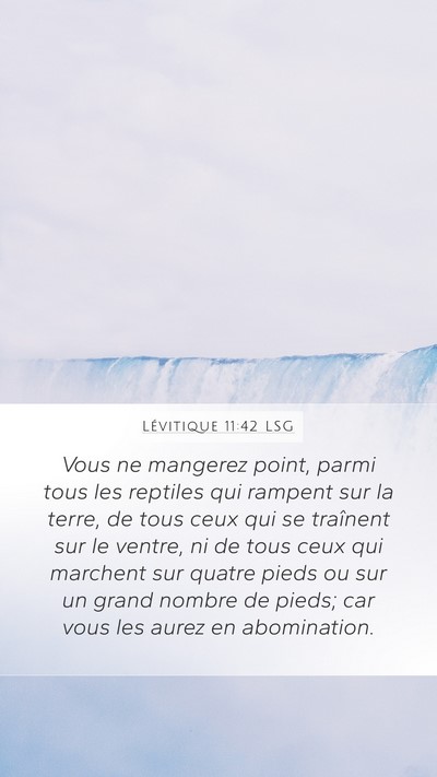 Lévitique 11:42 LSG Bible Verse Image