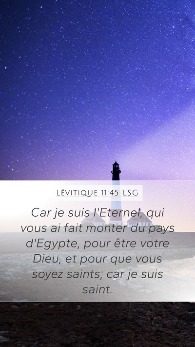 Lévitique 11:45 LSG Bible Verse Image