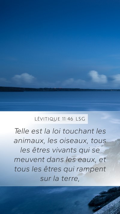 Lévitique 11:46 LSG Bible Verse Image