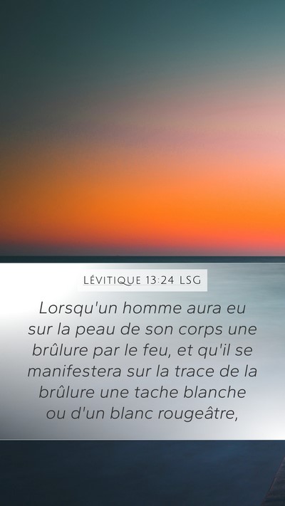 Lévitique 13:24 LSG Bible Verse Image