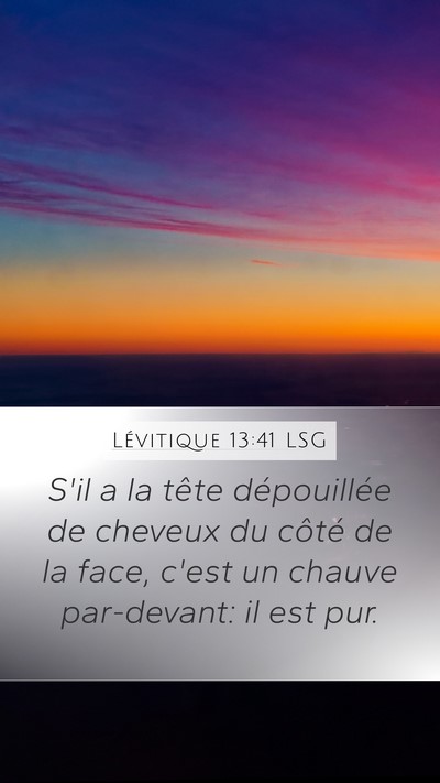 Lévitique 13:41 LSG Bible Verse Image