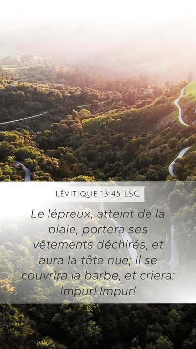 Lévitique 13:45 LSG Bible Verse Image