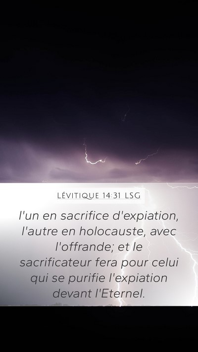 Lévitique 14:31 LSG Bible Verse Image