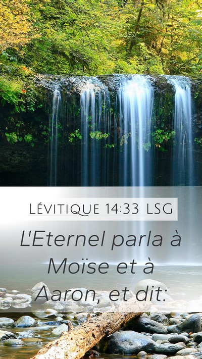 Lévitique 14:33 LSG Mobile Phone Wallpaper - L'Eternel parla à Moïse et à Aaron, et - Mobile Bible Verse Wallpaper
