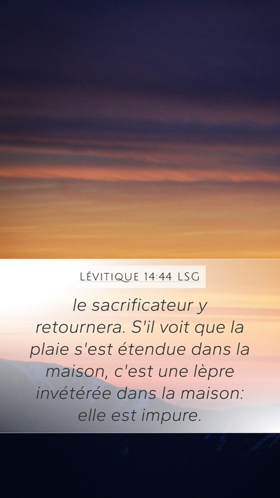 Lévitique 14:44 LSG Bible Verse Image