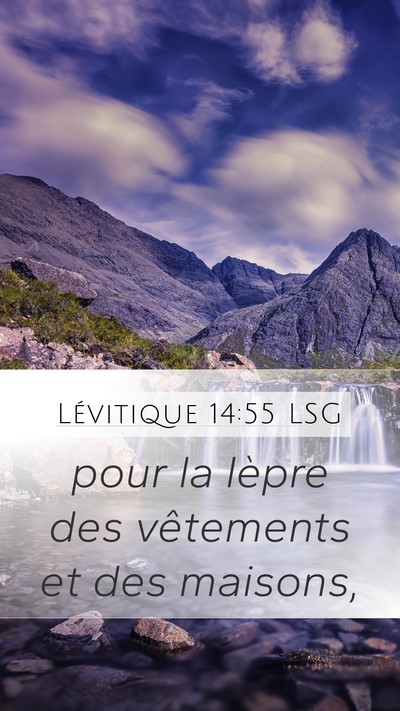 Lévitique 14:55 LSG Mobile Phone Wallpaper - pour la lèpre des vêtements et des - Mobile Bible Verse Wallpaper