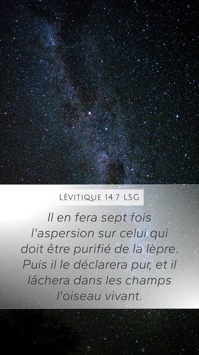 Lévitique 14:7 LSG Bible Verse Image