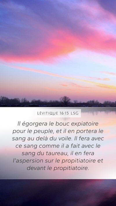 Lévitique 16:15 LSG Bible Verse Image