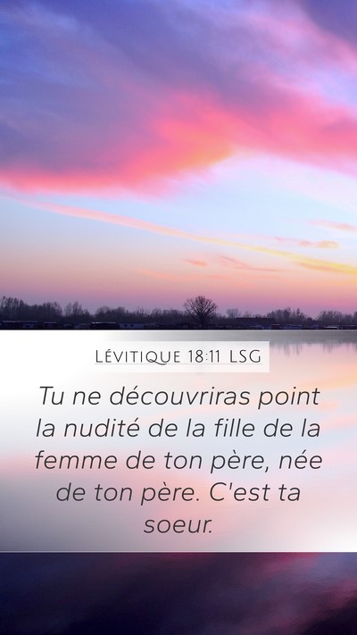 Lévitique 18:11 LSG Bible Verse Image