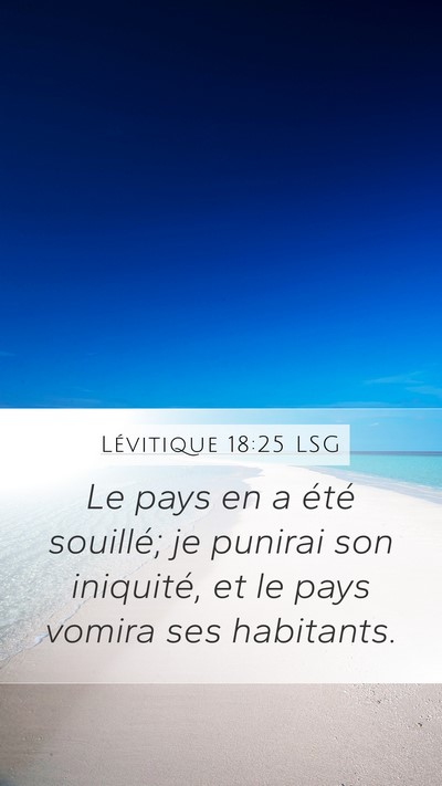 Lévitique 18:25 LSG Bible Verse Image