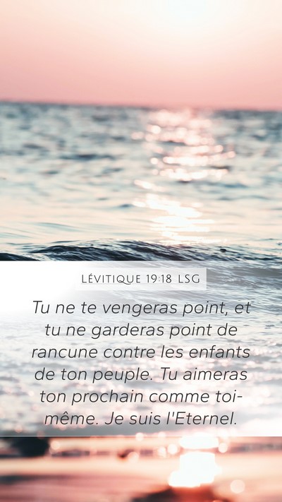 Lévitique 19:18 LSG Bible Verse Image