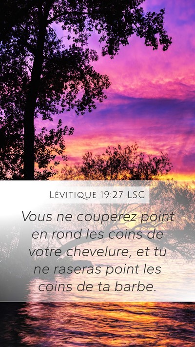 Lévitique 19:27 LSG Bible Verse Image
