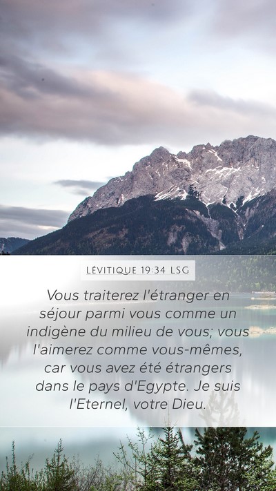 Lévitique 19:34 LSG Bible Verse Image