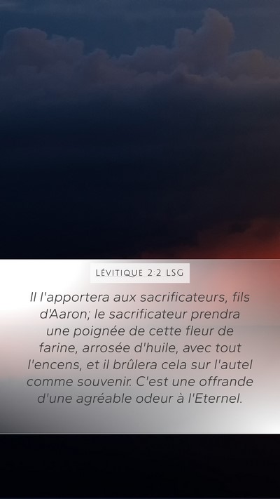 Lévitique 2:2 LSG Bible Verse Image