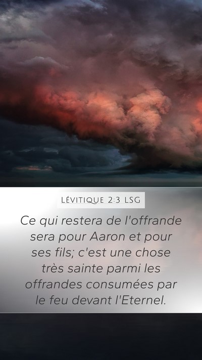 Lévitique 2:3 LSG Bible Verse Image