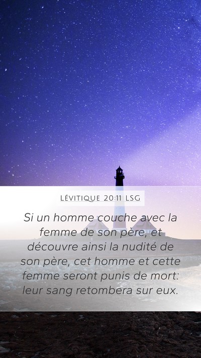 Lévitique 20:11 LSG Bible Verse Image