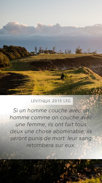 Lévitique 20:13 LSG Bible Verse Image
