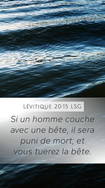 Lévitique 20:15 LSG Bible Verse Image