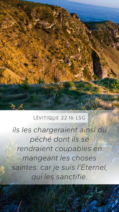 Lévitique 22:16 LSG Bible Verse Image