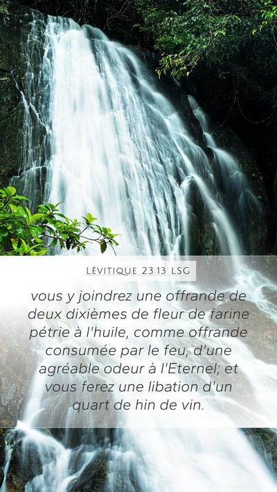 Lévitique 23:13 LSG Bible Verse Image
