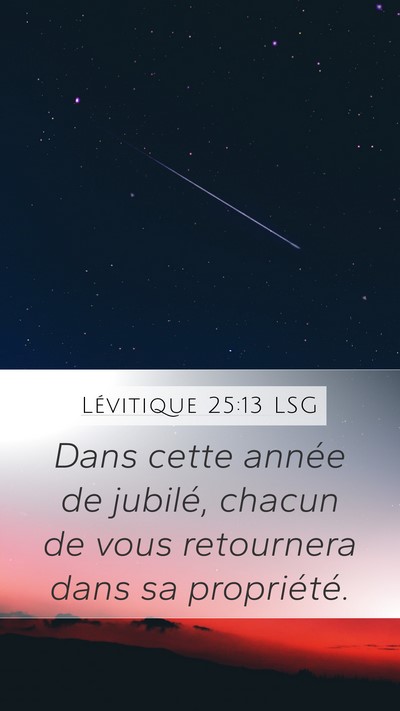 Lévitique 25:13 LSG Bible Verse Image