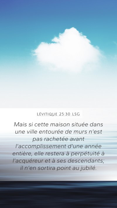 Lévitique 25:30 LSG Mobile Phone Wallpaper - Mais si cette maison située dans une ville - Mobile Bible Verse Wallpaper