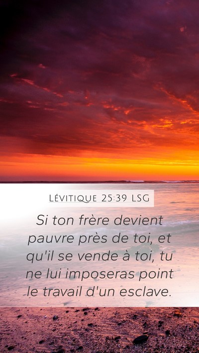 Lévitique 25:39 LSG Bible Verse Image