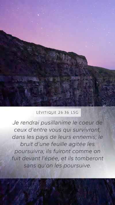 Lévitique 26:36 LSG Bible Verse Image