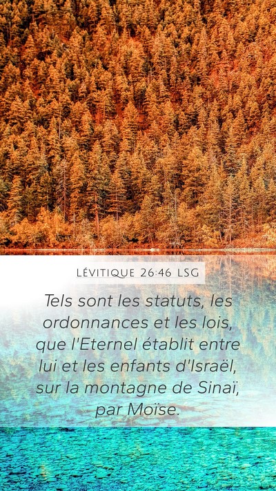 Lévitique 26:46 LSG Bible Verse Image
