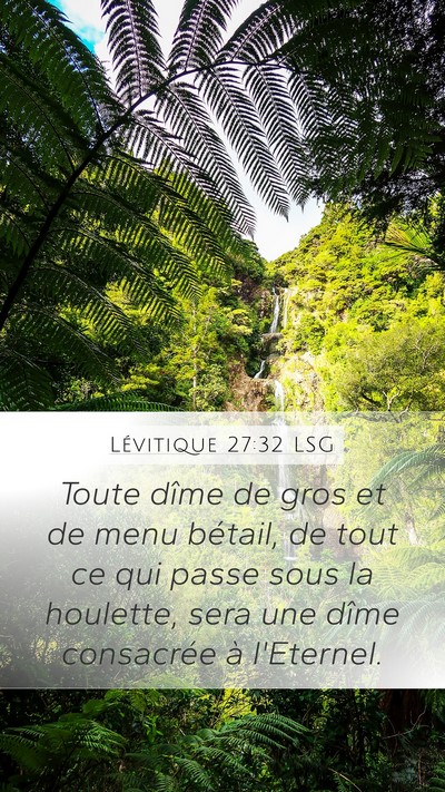Lévitique 27:32 LSG Bible Verse Image