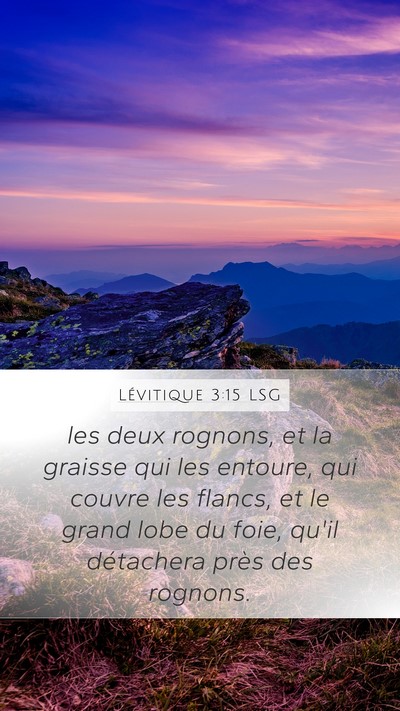 Lévitique 3:15 LSG Bible Verse Image