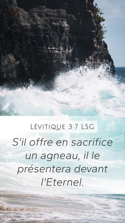 Lévitique 3:7 LSG Mobile Phone Wallpaper - S'il offre en sacrifice un agneau, il le - Mobile Bible Verse Wallpaper