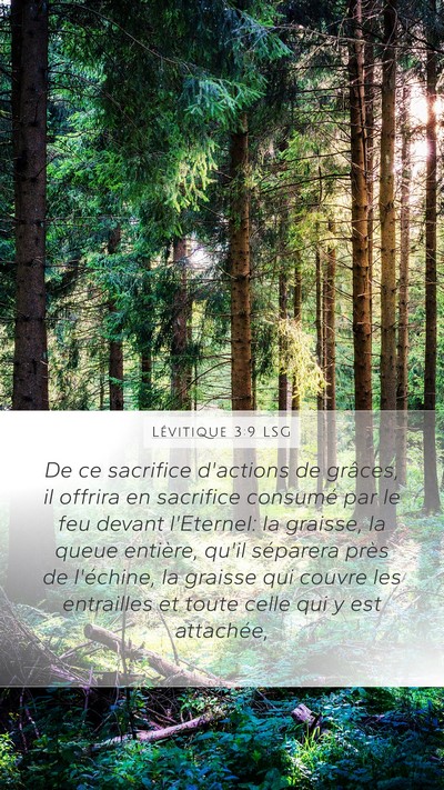 Lévitique 3:9 LSG Bible Verse Image