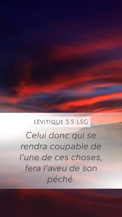 Lévitique 5:5 LSG Bible Verse Image
