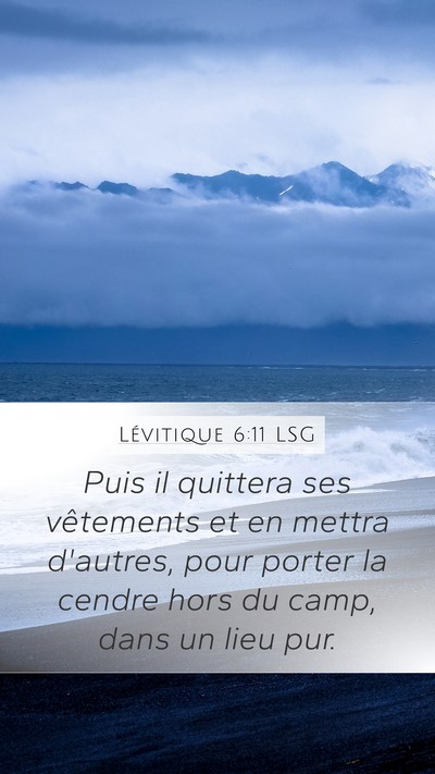 Lévitique 6:11 LSG Mobile Phone Wallpaper - Puis il quittera ses vêtements et en mettra - Mobile Bible Verse Wallpaper