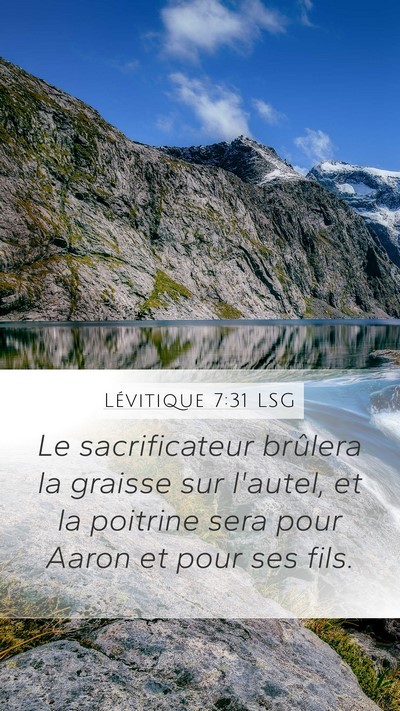 Lévitique 7:31 LSG Bible Verse Image