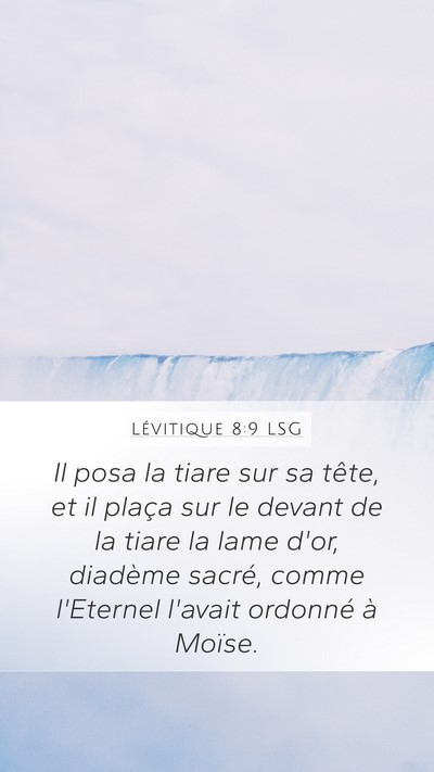 Lévitique 8:9 LSG Bible Verse Image