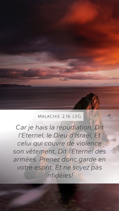 Malachie 2:16 LSG Bible Verse Image
