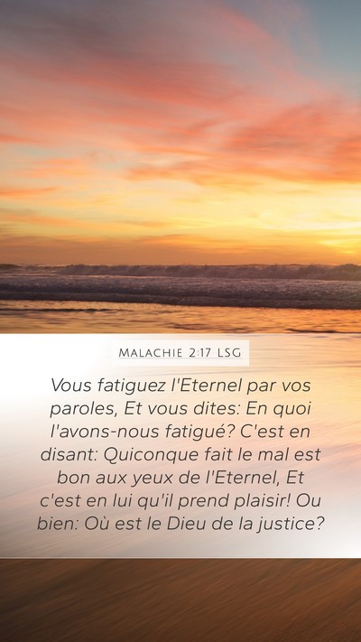Malachie 2:17 LSG Bible Verse Image