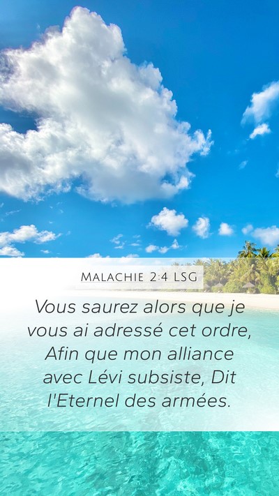 Malachie 2:4 LSG Bible Verse Image
